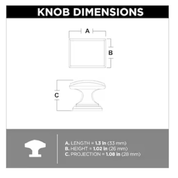 Brainerd 1 1/4" Architectural Knob Satin Nickel (10 pack) Lowes NEW - Picture 4 of 5